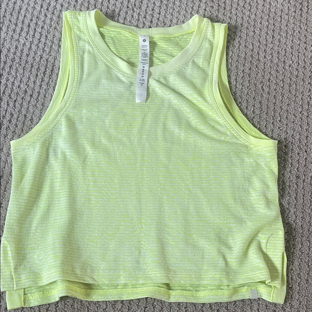 Lululemon Athletica Neon Yellow Tank Top